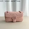 Ярко-розовые женские сумки на ремне Дизайнерская сумка-цепочка Marmont Топ из высококачественной воловьей кожи Маленькая сумка Marmont через плечо розовая стеганая кожаная дизайнерская сумка-кошелек