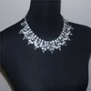 Collier ras du cou en strass exagérés pour femmes, bijoux, chaîne de déclaration, grand collier en cristal, cadeau de noël, 2024