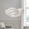 Lampes suspendues Nordic minimaliste en acier inoxydable nuages LED lumières lustre salon salle à manger décor à la maison chambre luminaire suspendu
