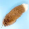 New Fluffy Wolf Fox Tail Tassel Keychains Fake Fur Handbag Pendant Car Keyring Bag Charms Key Chain Strap Holder Accessories