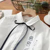 Women's Blouses Spring Autumn Preppy Style Women Long Sleeve Turn-down Collar Casual Shirts Embroidery Cotton Blouse Female Tops V434