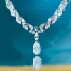 사슬 맞춤형 스파클링 다이아몬드 인레이 목걸이 높은 탄소 분쇄 세트 웨딩 드레스 액세서리