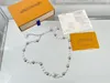 Silver Letter White Pearls Necklace luxury designer