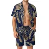 Men's Tracksuits Abstract Leaf Shirt Sets 3D Printed Men Casual Fashion Short Sleeves Shirts Oversized Beach Shorts Hawaiian Suits Summer