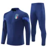 2023 2024 Italy TrackSuit Survlement Half zip Training Suit Succer 23 24 Italia Italia Man and Kids Football Tracksuits Stack