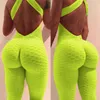 Yoga Outfits Woman One Piece Pants Mid midja Sport Gym Fitness Sleeveless Slim Suit Workout Jumpsuit Leggings 2024