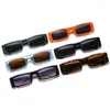 Солнцезащитные очки LNFCXI в стиле ретро, маленькие прямоугольные женские модные контрастные цветные оттенки, красные очки, трендовые мужские квадратные солнцезащитные очки UV400