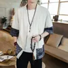 Men's Casual Shirts Chinese Men Hanfu Ancient Clothes Cotton Shirt Linen Windbreaker Coat Buddhist Monk Formal Dress