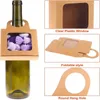 Envoltório de presente 12pcs caixas de garrafa de vinho kraft com janela pendurada dobrável caixa de papel durável decorativa suprimentos de festa de casamento