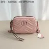 Designerskie kobiety na ramię Marmont Nowa torebka disco marmont Mała torebka Pink pikowana skórzana torba z przesuwnym paskiem na ramię Designerka Pieściwa torba na crossbody