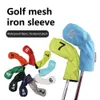 9 st/set golfklubb täcker mesh design tjock plysch dammtät förhindra skada vattentäta hållbara golfs järnhuvudtäckningar leveranser 231229