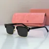 مصمم نظارات شمسية نساء Mui Mui Sunglasses European American New Eyeglasses Brow Metal Runway Style عالي الجودة من العدسات القابلة للتخصيص