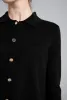 AS big discount vente nouveaux hauts à col en tricot avec bouton doré pull design court