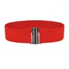 Belts High Quality Womens Lady Elastic Cinch Belt Wide Stretch Waist Band Clasp Buckle 1PC