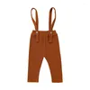 Trousers Born Clothes Baby Pants Boy's Jumpsuit 2024 Autumn Winter Kids Girl's Casual Bib Overalls