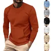 Men's T Shirts Fashion Spring And Fall Casual Long Sleeved Sleeve Shirt Men Plain Mens Tee Loose Fit Pullover Running Top