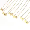 Pendentif Colliers Haute Qualité 18K Plaqué Or En Acier Inoxydable Collier Coeur Initial Pour Femmes Personnalisé Petite Lettre