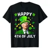 Heren T-shirts Happy 4th Of July Verward Grappige Joe Biden St Patricks Day T-shirt Geschenken Sarcastische Grap Grafische Tee Tops Streetwear Mannen