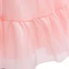 Robes de fille Pudcoco petites filles robe de fête d'anniversaire brillant sans manches nœud avant enveloppement princesse Pageant 3-8T