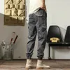 Pantalon pour hommes 2024 automne/hiver vêtements de travail cheville reliure décontracté multi-poches polyvalent long avec taille élastique