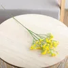 装飾的な花1/2/3pcs人工長い枝ジプソフィラ不滅の偽の植物工芸ウェディングテーブル装飾ホームパーティー用品