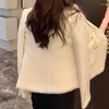 Ternos femininos fino blazer mulher mistura de lã tweed casacos curtos para mulher jaqueta outerwears colheita roupas branco 2024 outono ao ar livre à venda