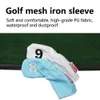 9 st/set golfklubb täcker mesh design tjock plysch dammtät förhindra skada vattentäta hållbara golfs järnhuvudtäckningar leveranser 231229