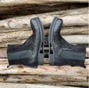 Retro Real Leather Hight Top Boots Boots Man Man Tusted Black Boots Fashion