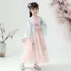 Vestidos de menina meninas hanfu original estilo chinês roupas antigas das crianças ru saia retro tang terno verão manga longa