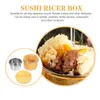 Conjuntos de louça Sushi Barrel Cozido Arroz Tigela De Madeira Beancurd Jelly Balde Recipiente Lidded Misturando Banheira de Aço Inoxidável Servindo Japonês