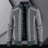 メンズジャケットシックなサーマル伸縮性秋のコート長袖冬プラスサイズスタンドカラー豪華な毎日の摩耗