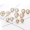 Stud Earrings 6/9/12/15 Pairs/Set Elegant Shiny Heart&Crystal&Pearl&Flowers Cute Earring Sets For Women Fashion