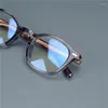 Lunettes de soleil Cadres 2024 Mode Vintage Jelly Style Givré Cadre Myopie Optique Lecture Lunettes Rétro Ovale Artisanat Femmes Homme Haute