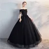 Party Dresses Black Lady Girl Women Princess Banket Prom Performance Dance Ball Dress Gown