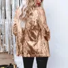 Costumes pour femmes Femmes Paillettes Veste Costume Casual Manches Longues Glitter Blazers Partie Brillant Revers Manteau Mode Survêtement Automne Manteaux Pour Femmes