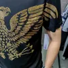 Męskie koszulki Tabryki Letni koszulka Rhinestone Streetwear Luksusowy czarny złoty koszulka T-sens Mens Hip Hop O-Neck Tshirt na odzież