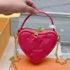 Merk Mooie Tas Designer Tassen POP MY HEART Handtas Klassiek Roze Crossbody Luxe Handtassen Dames Portemonnee Valentijnsdag Beperkte draagtassen Dames Roze Keten Schoudertas