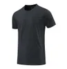 LL-R551 Men Yoga Outfit Gym T shirt Exercise Fitness Wear Sportwear Trainning Basketball Running Ice Silk Shirts Outdoor Tops 632