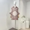 Women's Two Piece Pants High Quality Linen Paisley 2024 Collection Floral Print Half Sleeve Loose Long Blouse And Flare Sets For Women