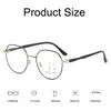 Okulary przeciwsłoneczne okrągłe progresywne okulary odczytu wieloogniskowe kobiety mężczyźni klasyczne klasyczne okulary Presbyopia retro hdmetal w pobliżu daleko