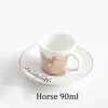 Creative Horse Anamorphic Cup Miroir Réflexion Colibri Tasse Café Thé Ensemble Avec Coaster 90ml220ml bouteille d'eau 240102