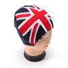 Berets Bocca England Flag Knitted Hat Winter Beanie Hats For Men Women Y2K Warm Autumn Outdoor Hip Hop Bonnet Cap 2024 Style