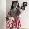 Jupes à volants en dentelle Lolita jupe femmes été taille élastique mignon Mini japonais Preppy Style doux fille Kawaii vêtements