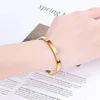 Classic Design Gold Silver Rose Colors Armband Titanium Steel Diamond Armband för kvinnors mäns kärlek Bangle med scre313k
