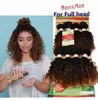 Bourgundy Hair 8Bundles Extensions 12Inch Deep Curly Brasilian Hair 250g Kinky Curly Black Color Ombre Brown Brasilian Natural Wave6653394