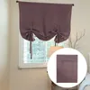 Curtain Black Curtains Roman Blind Pocket Blackout Thermal Insulated Polyester Shade Tie Up
