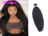 Yaki ett bunt brasilianska mänskliga hårförlängningar kinky rak 1 bit dubbel wefts indian jungfru hår yirubeauty peruansk produkt2394068