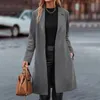 Giacche da donna Moda Tinta unita Manica lunga Tasca Colletto con bottoni Cappotto morbido classico comodo e accattivante alla moda