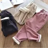 Pantaloni Bambini Pantaloni Caldi Ragazzo Ragazza Autunno Inverno Velluto a coste Spesso Abbigliamento esterno Sport 3-10 anni Abbigliamento per bambini Casual Vita alta