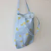 Shopping Bags Cotton Linen Tote Eco Friendly Reusable Carrying Canvas Shoulder Bag Big Capacity Printed Japanese Cloth Handbags